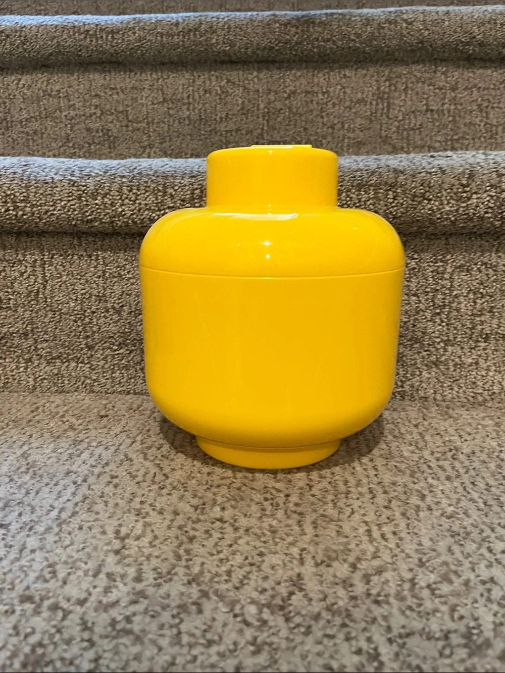 Lego Yellow Minifigure Head shaped Storage box - Picture 3 of 5